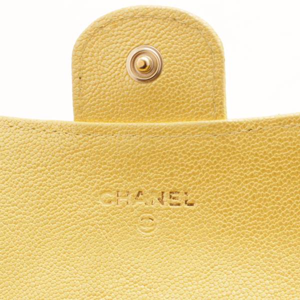 シャネル(Chanel) キャビア マトラッセ 長財布 イエロー 中古 通販