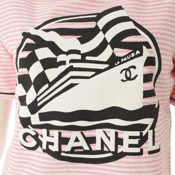 シャネル(Chanel) LA PAUSA 半袖 ボーダーTシャツ トップス カットソー 
