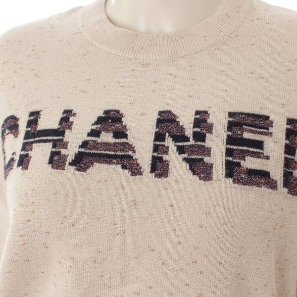 シャネル(Chanel) カシミヤ混 ニット セーター ロゴ P62886 ベージュ