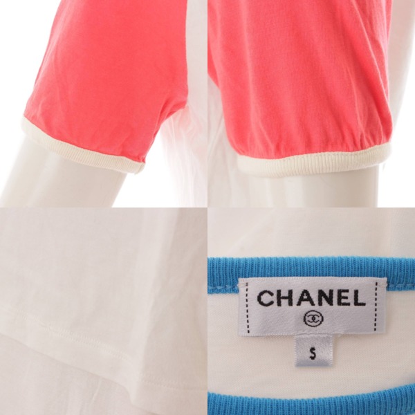 シャネル(Chanel) 21C ココキューバ Tシャツ トップス P55821 ホワイト ピンク S 中古 通販 retro レトロ