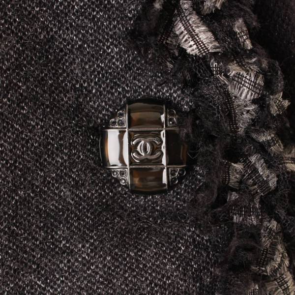 シャネル(Chanel) ココマークボタン カシミヤ シルク混 カーディガン P39255 グレー 38 中古 通販 retro レトロ