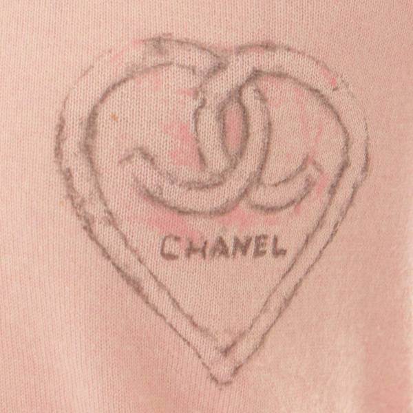 シャネル(Chanel) 09C カシミヤ ココマークプリント MIAMI 半袖ニット