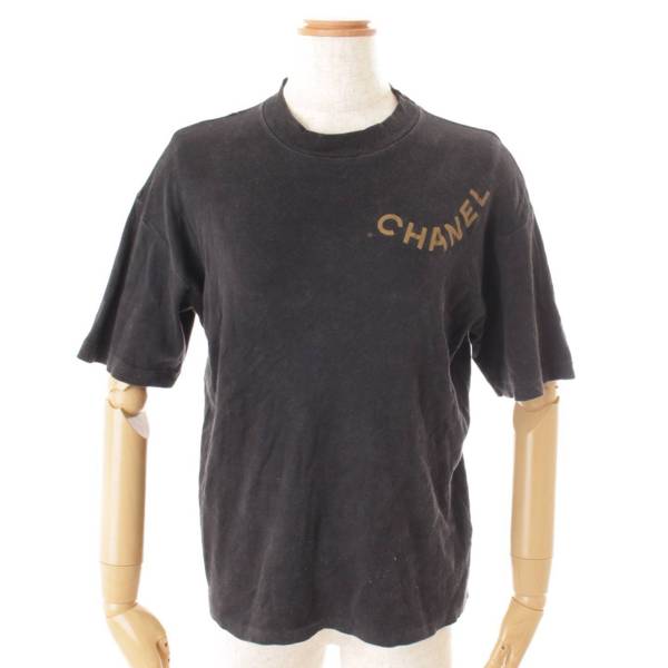 シャネル(Chanel) ヴィンテージ ロゴ 半袖 Tシャツ トップス 