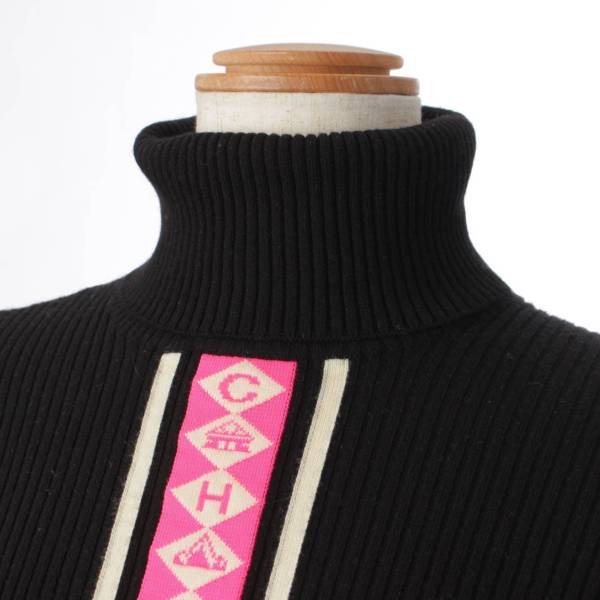 シャネル(Chanel) ロゴ ウール タートルネック ニット セーター ...