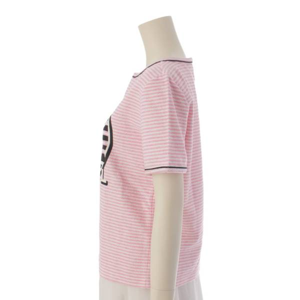 シャネル Chanel LA PAUSA 半袖 ボーダー Tシャツ トップス カットソー ...