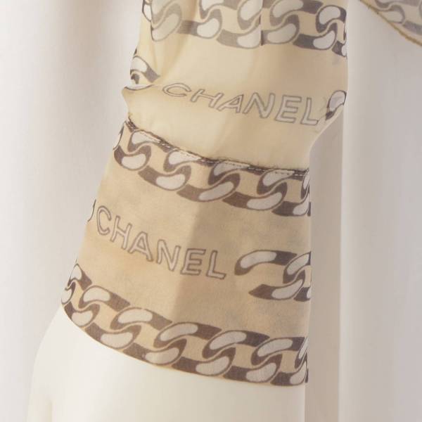 シャネル Chanel ヴィンテージ チェーン柄 シルク シャツ トップス