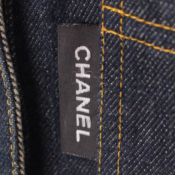 シャネル Chanel ココマークボタン コットン デニム クロップド ベスト 
