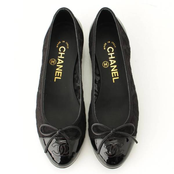 シャネル(Chanel) 14C BALLERINES バレリーナ レース フラットパンプス 