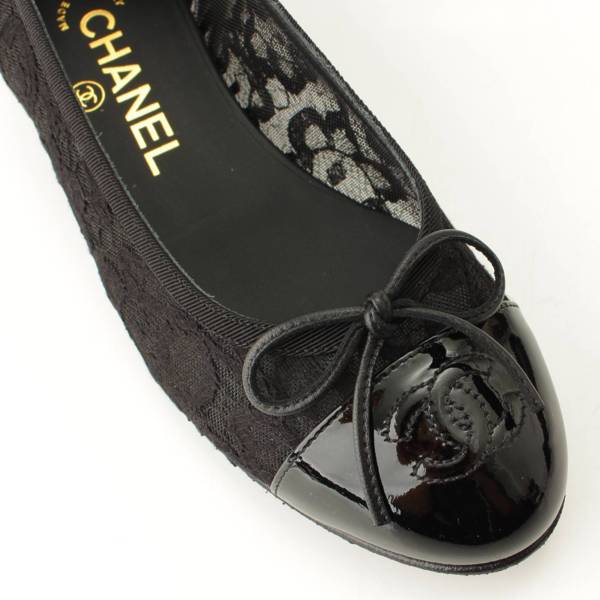 シャネル(Chanel) 14C BALLERINES バレリーナ レース フラットパンプス 
