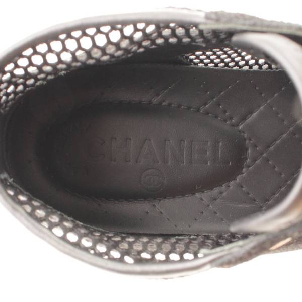 シャネル(Chanel) 15P ココ メッシュ スエード ハイカット スニーカー