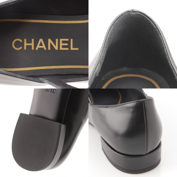 シャネル Chanel メリージェーン ココマーク ラムスキン フラットシューズ G39562 ブラック 36 1/2C 中古 通販 retro レトロ