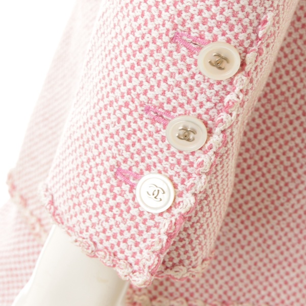 シャネル(Chanel) 97P ココボタン ツイード ジャケット スカート 
