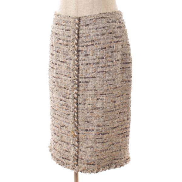 シャネル(Chanel) 08A ライオンボタン ツイード ジャケット スカート ...