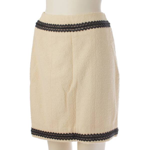 シャネル Chanel 94P ツイード ノーカラージャケット スカート