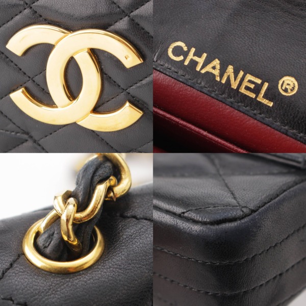 シャネル Chanel デカココマーク マトラッセ ラムスキン チェーンショルダーバッグ ブラック 中古 通販 retro レトロ