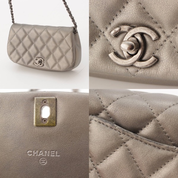 シャネル Chanel 31番台 マトラッセ カーフ チェーンショルダーバッグ AP2358 メタリックシルバー 中古 通販 retro レトロ