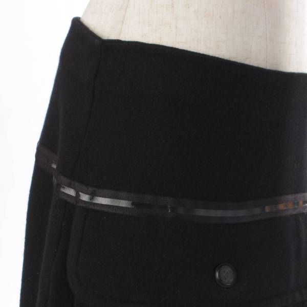 シャネル(Chanel) カシミヤ ウール ビックポケット タイトスカート 
