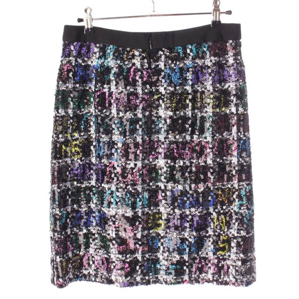シャネル Chanel 22A ココマーク COCO ロゴ スパンコール スカート 