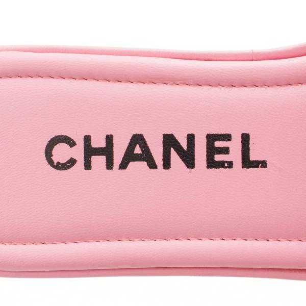 シャネル(Chanel) ココマーク デカココ カンボン サンダル ピンク 39