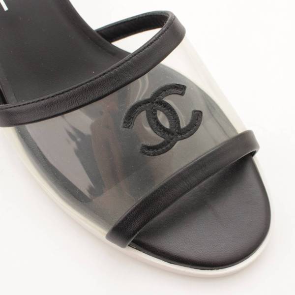 シャネル CHANEL サンダル ココマーク クリア フラットサンダル シューズ 靴 レディース 22.5～23cm相当(サイズ表記なし) クリア/ブラックなし