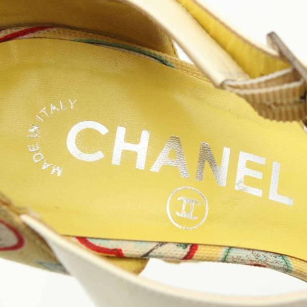 シャネル(Chanel) バレンタイン シリーズ サンダル イエロー 中古 通販