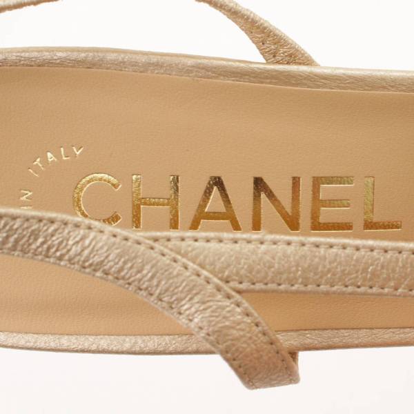 シャネル(Chanel) ココマーク ストラップ ヒールサンダル パンプス