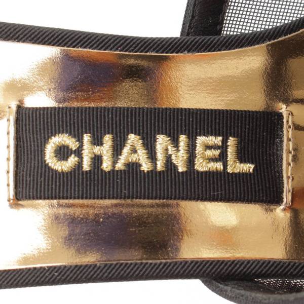 シャネル(Chanel) 21年 ココマーク メッシュ ミュール サンダル G37505 