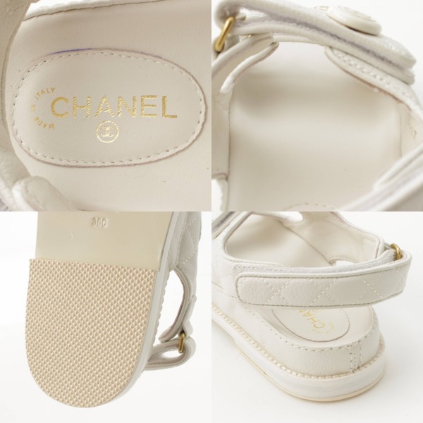 シャネル(Chanel) ココマーク マトラッセ フットヘッド サンダル