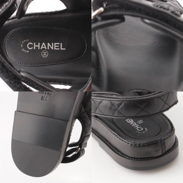 シャネル Chanel 17P マトラッセ ココマーク ラムスキン ベルクロ 