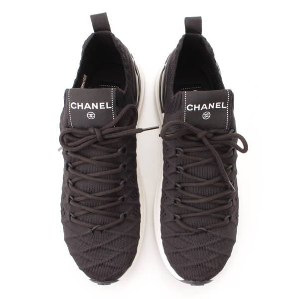 シャネル(Chanel) 20B ココマーク ニット ロゴ スニーカー G35549 ...
