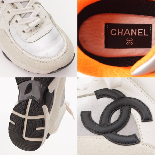 シャネル(Chanel) ココマーク トレーナーズ レザー スニーカー 10B 