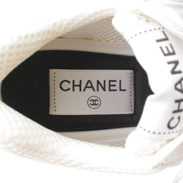 シャネル Chanel 23C メッシュ ココマーク スニーカー G39792 ホワイト ...