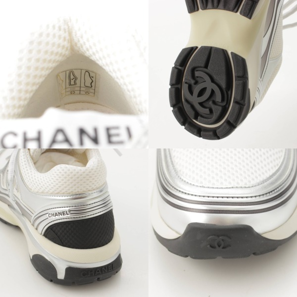 シャネル Chanel 23C メッシュ ココマーク スニーカー G39792 ホワイト 