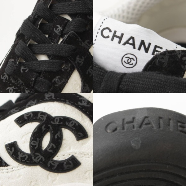 シャネル Chanel 22A ココマーク スエード カーフスキン スニーカー