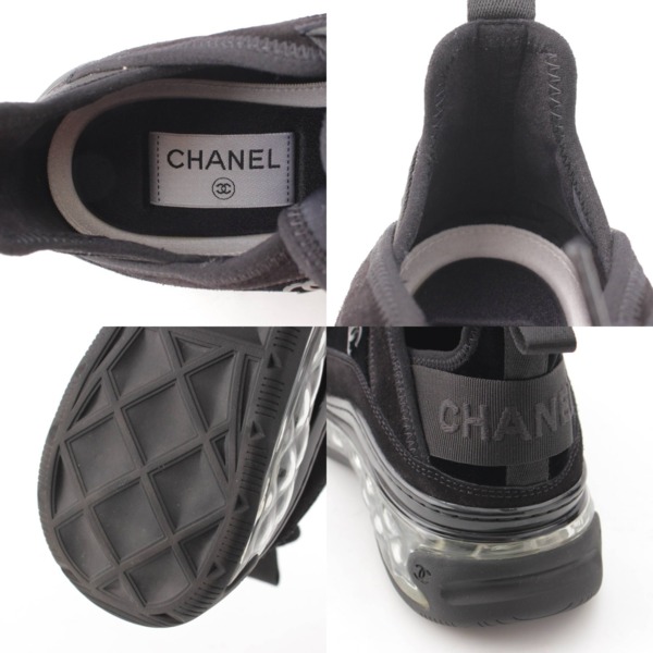 シャネル Chanel 20A ココマーク ロゴ スエード ベロア ローカットスニーカー G36299 ブラック 36 中古 通販 retro レトロ
