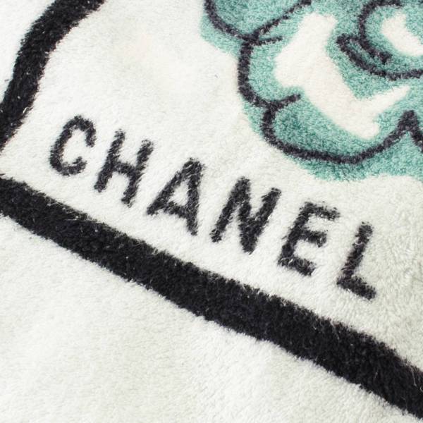 シャネル(Chanel) 花柄 カメリア バスタオル ビーチタオル ホワイト 中古 通販 retro レトロ
