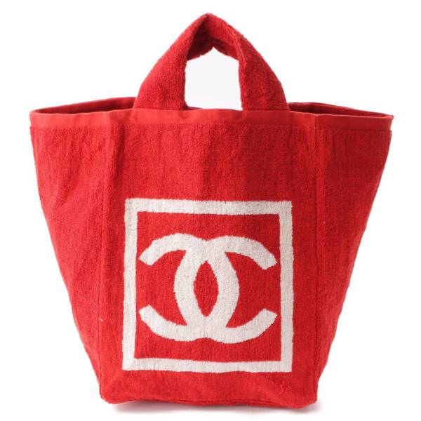 シャネル(Chanel) ココマーク スポーツライン パイル トートバッグ