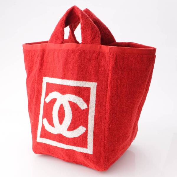 シャネル(Chanel) ココマーク スポーツライン パイル トートバッグ 