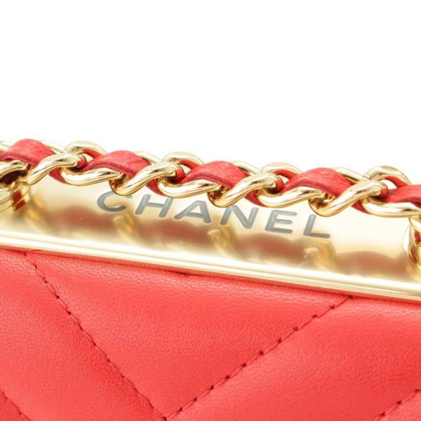 シャネル(Chanel) ココ ロゴプレート クラッチ チェーン ショルダー