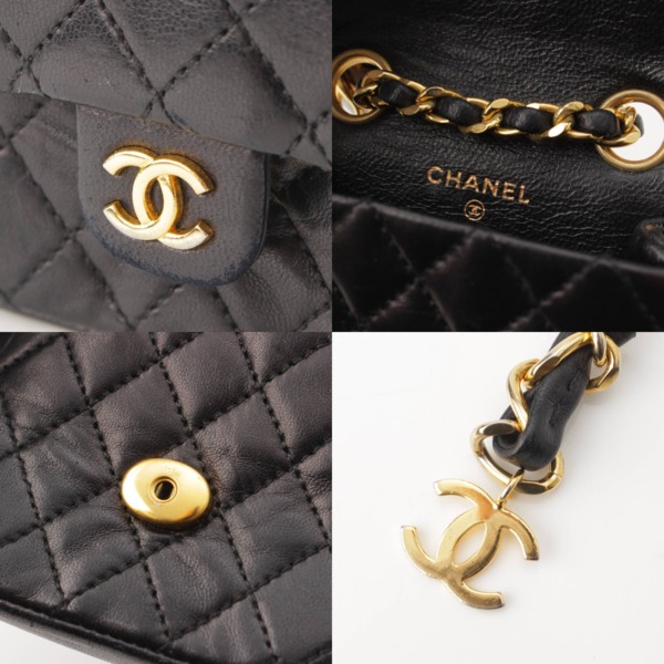 シャネル Chanel ミニミニマトラッセ ラムスキン チェーンベルト ウエストポーチ ブラック 中古 通販 retro レトロ