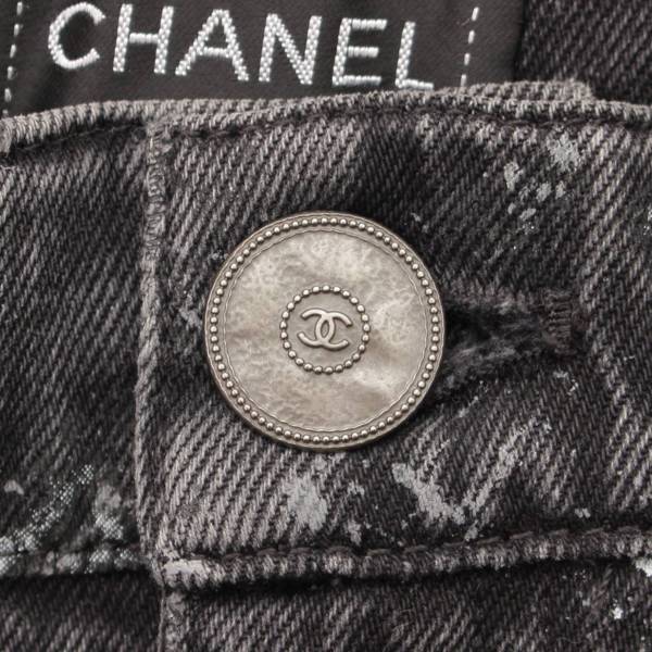 シャネル(Chanel) マトラッセ ココマーク ダメージジーンズ パンツ