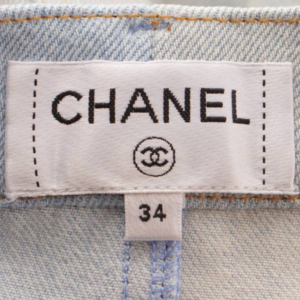 シャネル(Chanel) ココマーク ホースボタン デニム ショートパンツ