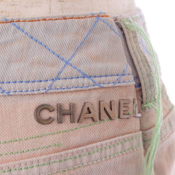 シャネル(Chanel) 刺繍 デニム パンツ ストレート ジーンズ P40487 ...こんにちは 13500円