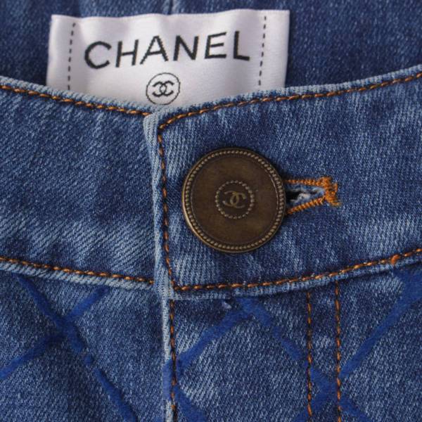 シャネル Chanel マトラッセ ココボタン デニム パンツ ジーンズ