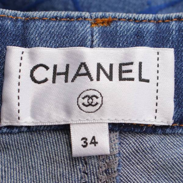 シャネル Chanel マトラッセ ココボタン デニム パンツ ジーンズ 