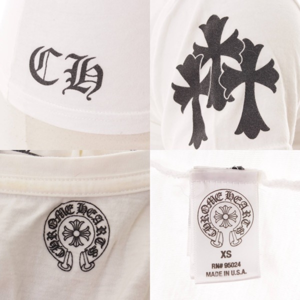 クロムハーツ(Chrome Hearts) トリプル クロス カットソー Tシャツ 2612-304-2822 ホワイト XS 中古 通販 retro  レトロ