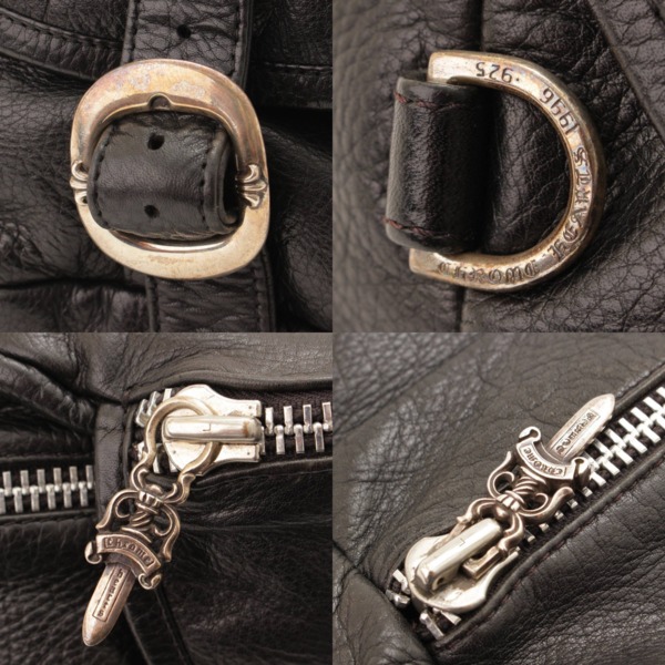 クロムハーツ(Chrome Hearts) レザー スナットパック XL ボディバッグ ショルダーバッグ ブラック 中古 通販 retro レトロ