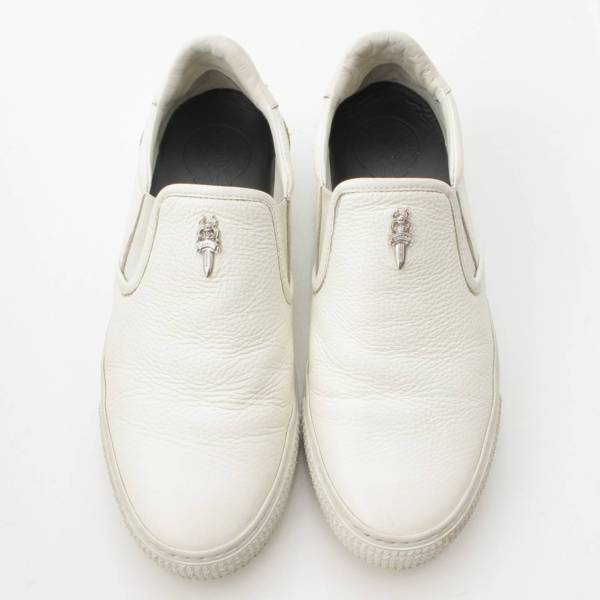 クロムハーツ(Chrome Hearts) SLIP ON BLK CALF CHプラス レザー スリッポン スニーカー ホワイト 40 中古 通販  retro レトロ