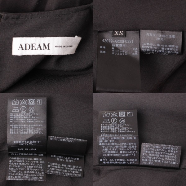 アディアム(ADEAM) 21SS コットン ノースリーブ ワンピース 42079 ブラック XS 中古 通販 retro レトロ