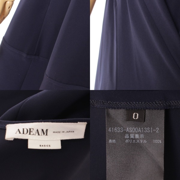 Yshop【ADEAM 】アディアム ノースリーブワンピース ブルー系　フリル　日本